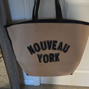 Chic Tan and Black Urban Tote Bag